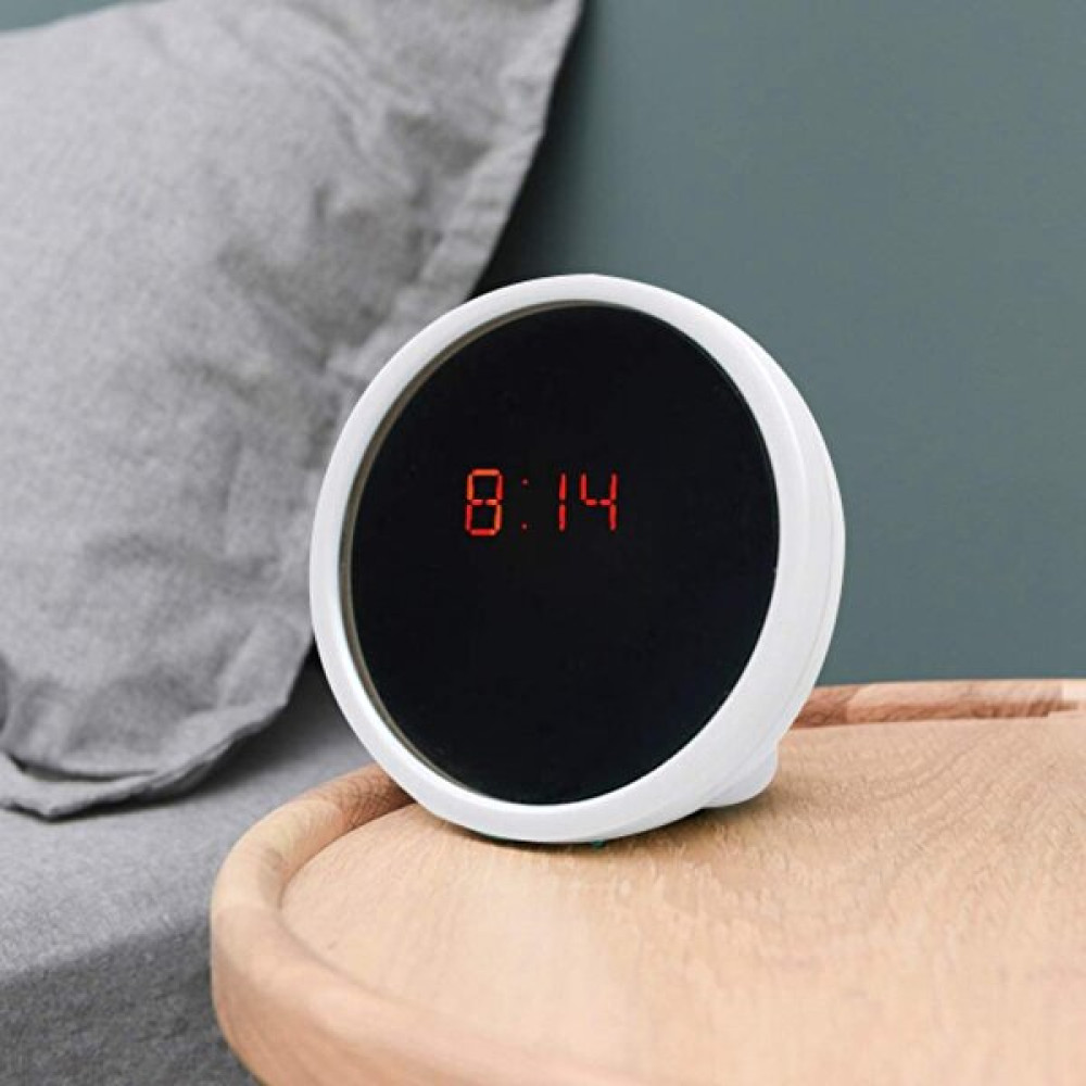 Sunshinee Dijital Çalar Saat Makyaj Aynası Mini Taşınabilir Çok Fonksiyonlu LED Ekran Saat Gece Lambası (Yurt Dışından) - Beyaz Masa Saati Fiyatı