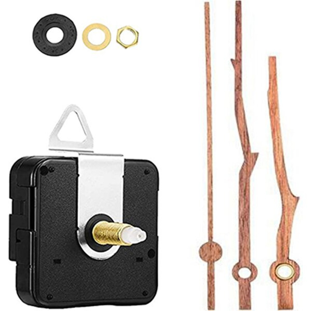 Sunshinee Dıy Sessiz Kuvars Hareketi Mekanizması Duvar Saati 20MM El Saati 12 Inç Saat Için Değiştirilen Parçalar, Şube Ahşap (Yurt Dışından) - Siyah Dekoratif Saat Fiyatı