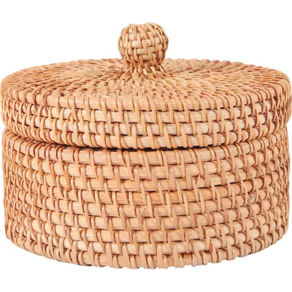 Sunshinee El Dokuma Rattan Saklama Kutusu Kapaklı Hasır Çay Gıda Kabı Piknik Ekmek Meyveli Kek Sepeti Mutfak Düzenleyici B (Yurt Dışından) Saklama Kapları Fiyatı