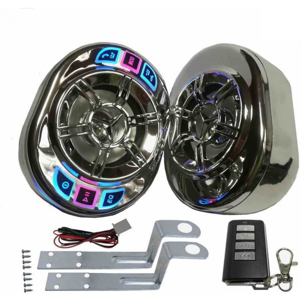 Sunshinee Motosiklet Stereo Hoparlörler 3.5 Inç Bluetooth Mp3 Çalar Su Geçirmez Fm Ses Motorlu Scooter Bisiklet Atv Utv Için (Yurt Dışından) - Gümüş TV Aksesuarları Fiyatı