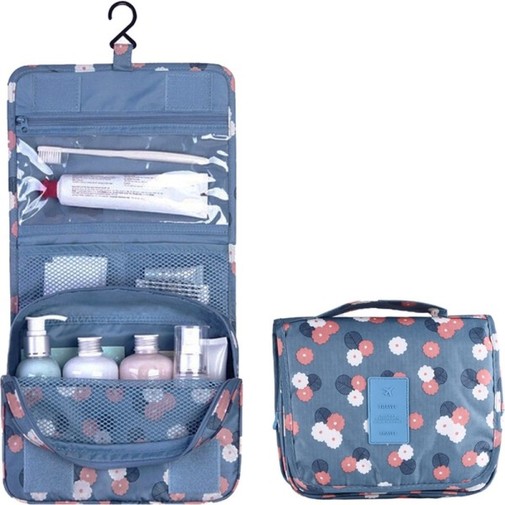 SUNShop Çiçek Desenli Asılabilir Organizer Çanta - Mavi (Yurt Dışından) Makyaj Fırça ve Aksesuarları Fiyatı