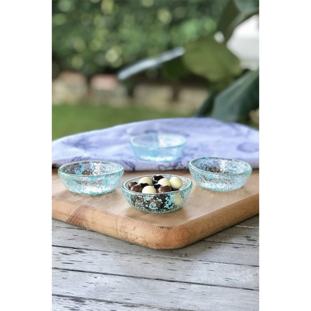 Sunu Miso Turkuaz 4'lü Set Cam Mini Kase/sosluk - 7 cm Kase Fiyatı