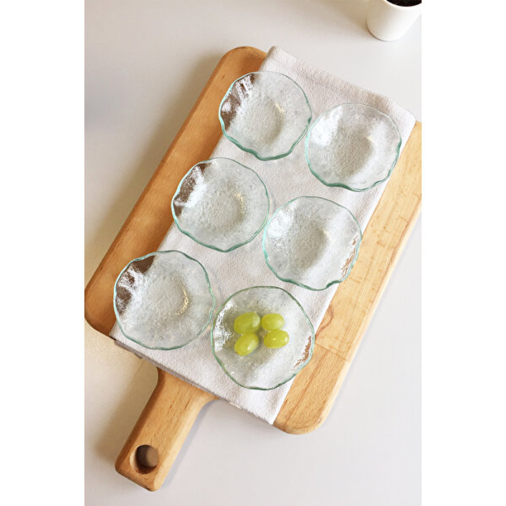 Sunu Natural Çiçek Kenar 6'lı Cam Kase/çerezlik-9cm Mutfak Gereçleri Fiyatı