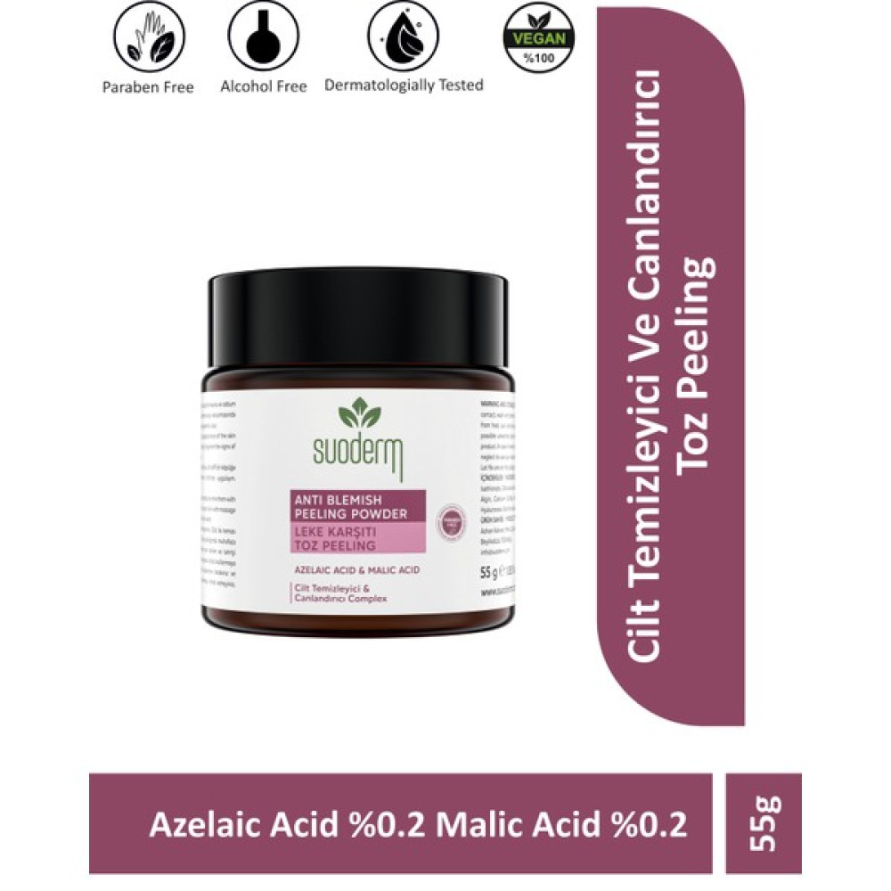 Suoderm Cilt Temizleyici ve Canlandırıcı Toz Peeling Cilt Bakımı 55 G Cilt Temizleme ve Peeling Fiyatı
