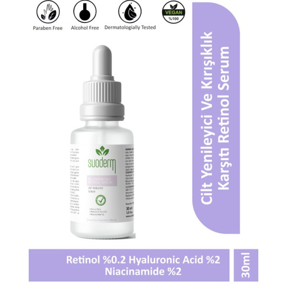 Suoderm Rejuvenating Retinol Serum Cilt Yenileyici Serum 30ML Retinol %0.2 Anti-Aging / Yaşlanma Karşıtı Fiyatı