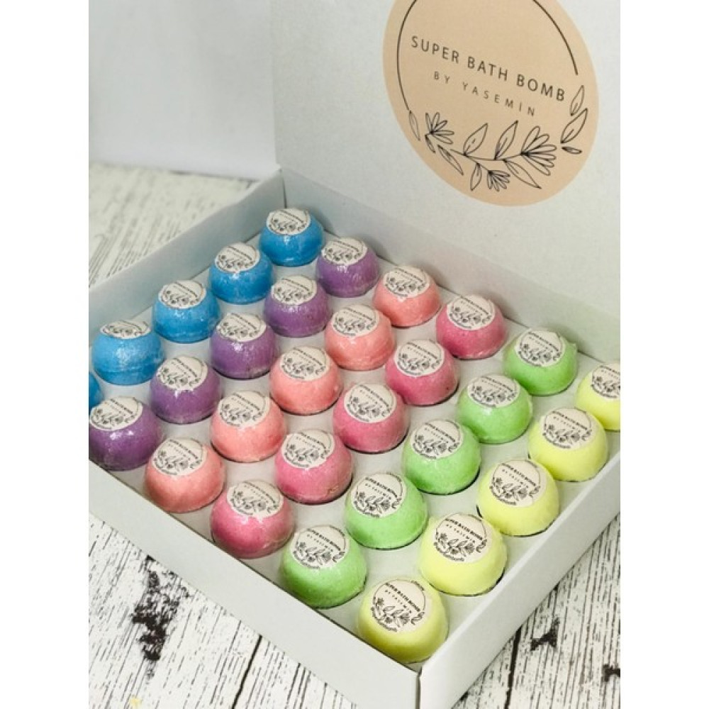 Super Bath Bomb Banyo Bombası Özel Stantlı 30 Adet 40 Gram Tüm Esanslar Oto Boyaları Fiyatı
