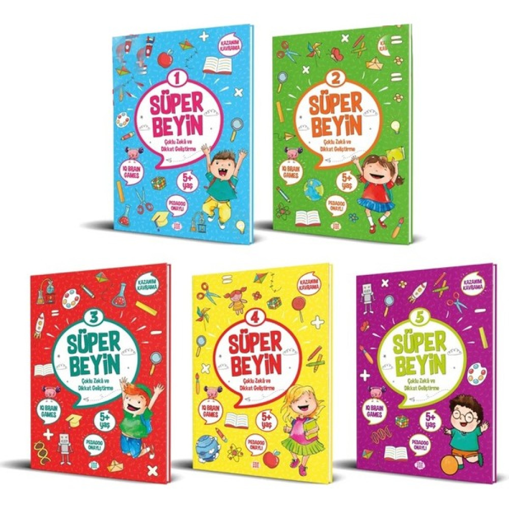 Süper Beyin Serisi (5+ Yaş)(5 Kitap Takım) Zihinsel Gelişim Kitapları Fiyatı