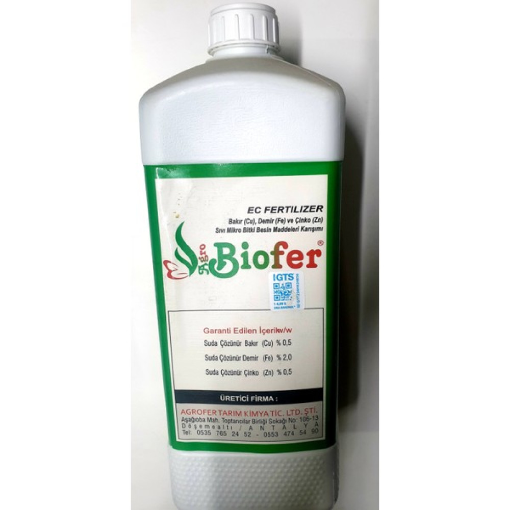 Süper BioferYaprak Gübresi Bakır Demir Çinko 2,5 Lt - 1 Gübre Fiyatı