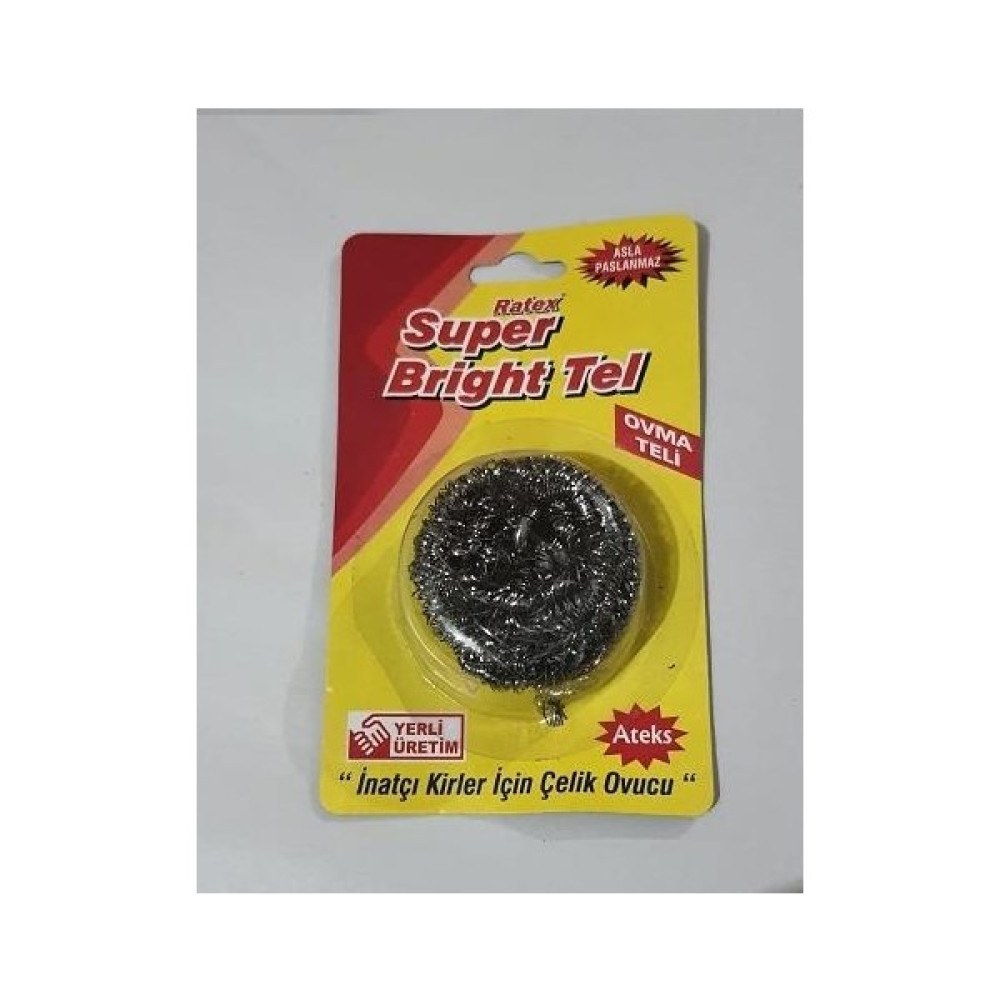 Super Bright Bulaşık Ovma Teli Tekli Kartelalı Kod : 2306-1 Oto Boyaları Fiyatı
