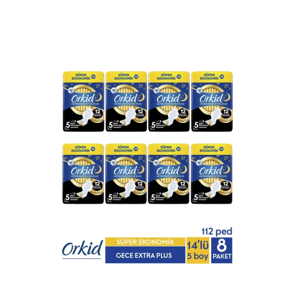 Süper Ekonomik Ultra Gece Extra Plus 14 Ad. 5 Boy X 8 Paket Hijyenik Pedler ve Tamponlar Fiyatı