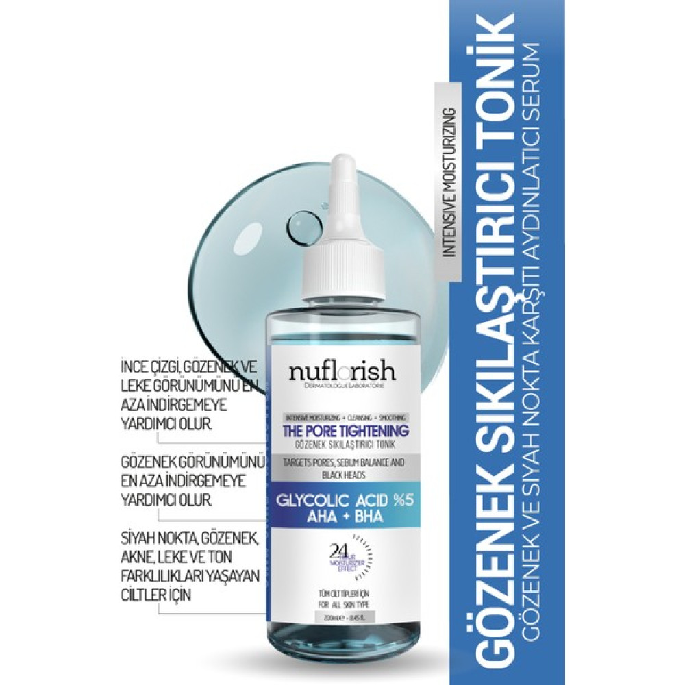 Süper Etkili Canlandırıcı ve Gözenek Sıkılaştırıcı Tonik Tüm Ciltler Için Glikolik Asit Tonik 200 ml Cilt Temizleme ve Peeling Fiyatı