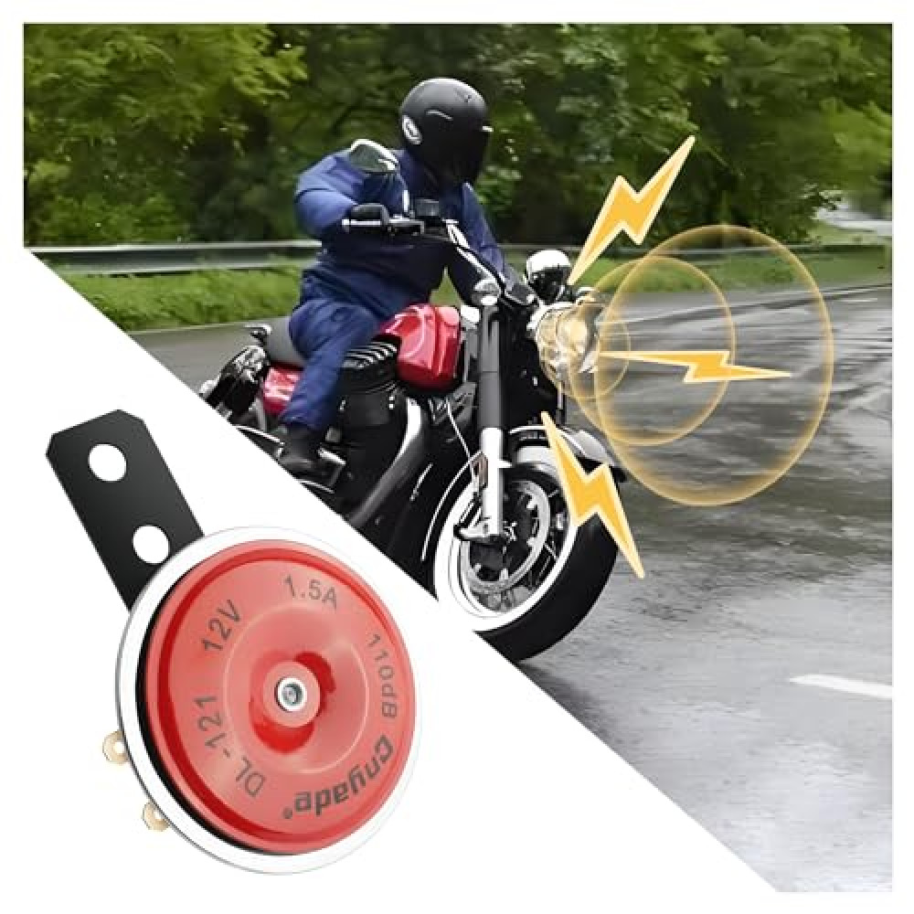 Super Loud Motorcycle Horn,110dB 12V Horn Motorcycle Accessories Provide Warning Effect,Universal Waterproof Car Horns 12V Loud for Most Cars Motorcycles ATVs Scooters