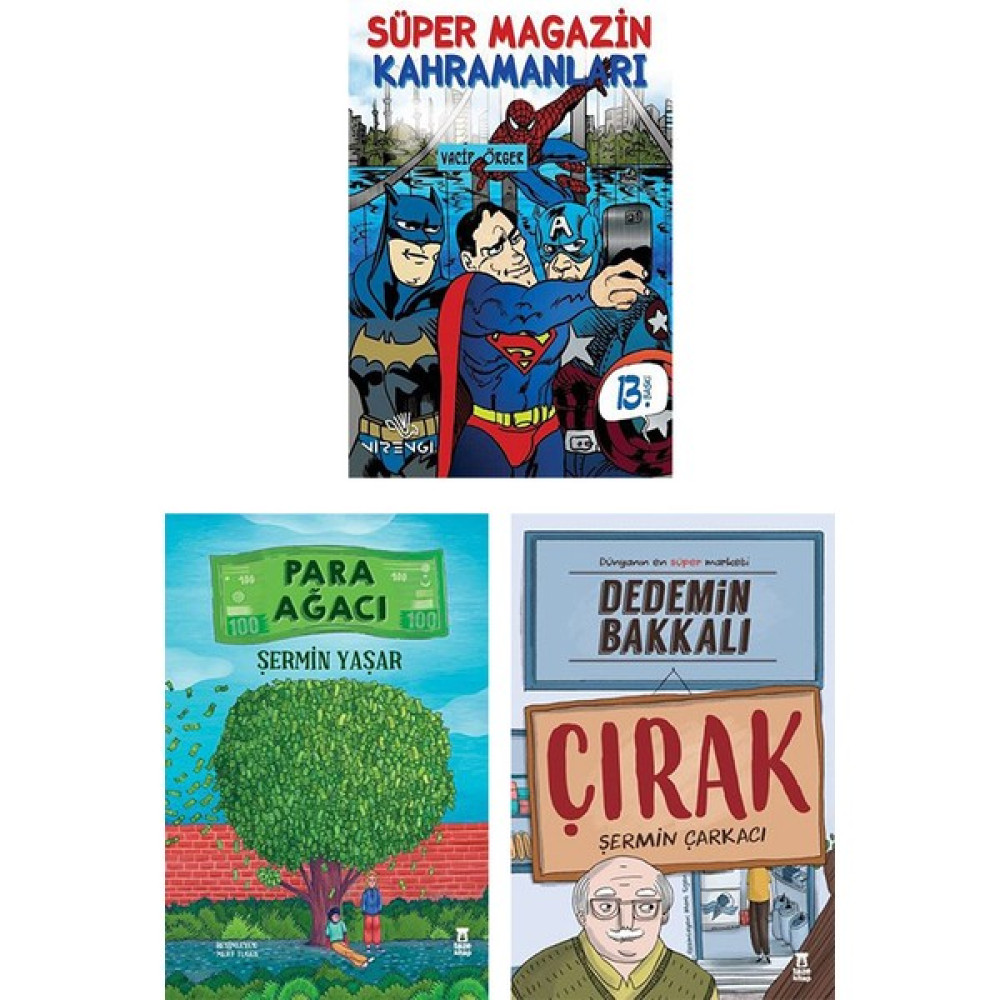 Süper Magazin Kahramanları - Para Ağacı - Dedemin Bakkalı Çırak (3 Kitap Set) Çocuk Klasikleri Fiyatı
