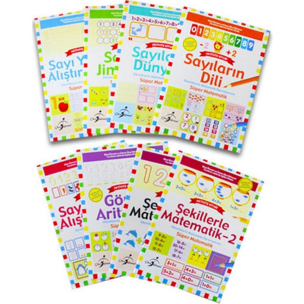 Süper Matematik Etkinliklerle Matematik Öğreniyorum - 8 Kitap Okul Öncesi Eğitici & Öğretici Kitaplar Fiyatı