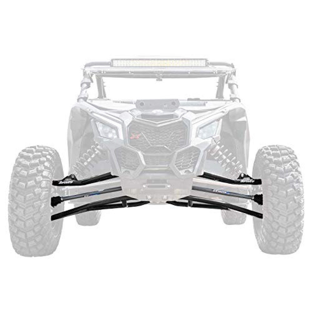 SuperATV Heavy Duty +4" Long Travel/Conversion Kit for Can-Am Maverick 64" X3 900 / Turbo/XDS (See Fitment) - Black - Complete Kit