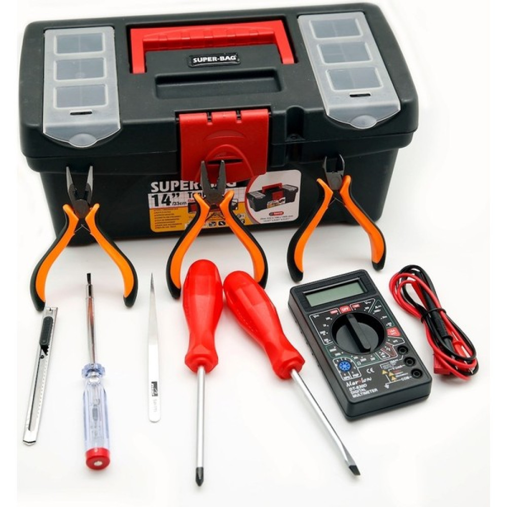 Superbag Meslek Lisesi Elektrik Elektronik 10 Parça Alet Çantası Seti - Kırmızı Alet Çantası & Dolabı Fiyatı