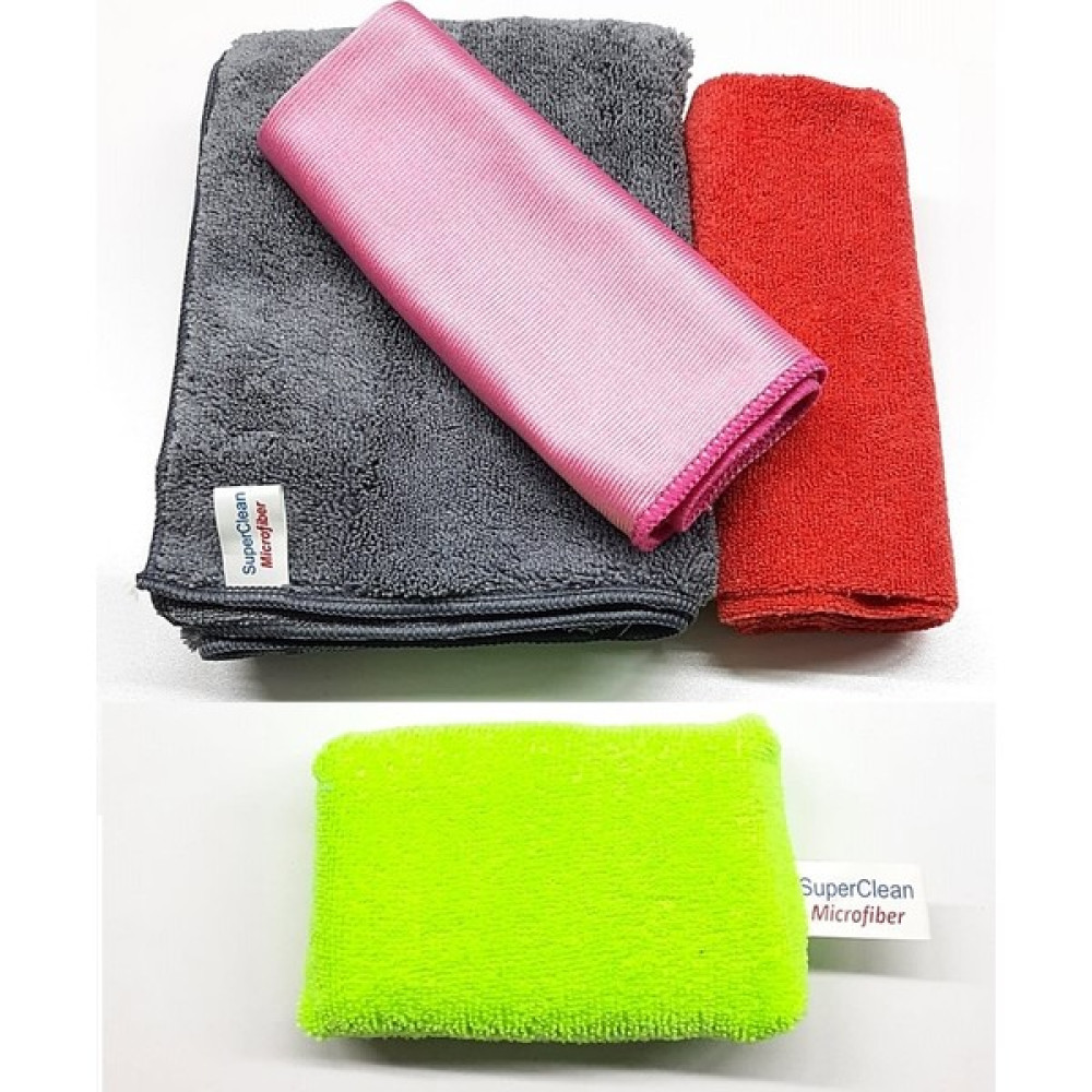 Superclean Mikrofiber Oto Yıkama Seti ( Oto Kurulama + Cila Bezi + Cam Bezi ) Oto Bakım Bezleri Fiyatı