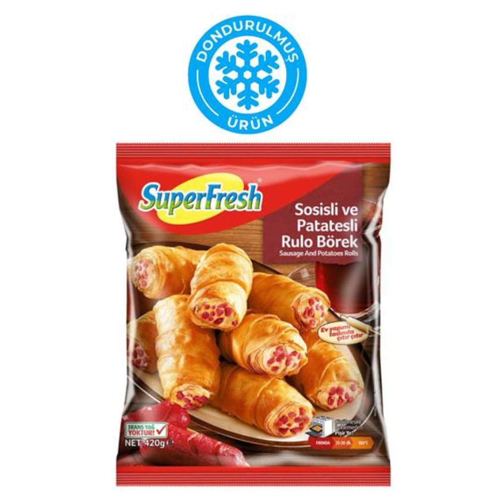 Superfresh Börek Rulo Sosisli ve Patatesli 420 gr Dondurulmuş Gıda Fiyatı