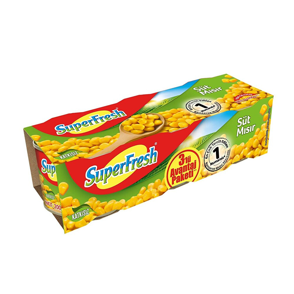 Superfresh Konserve Mısır 3x200 g Konserve Fiyatı