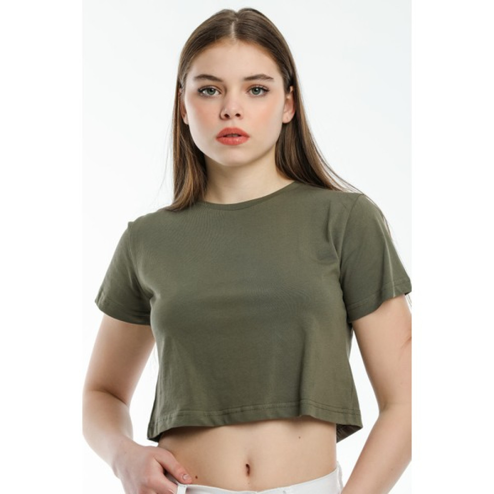 Superlife Crop Örme T-Shirt Bayan T-shirt Fiyatı
