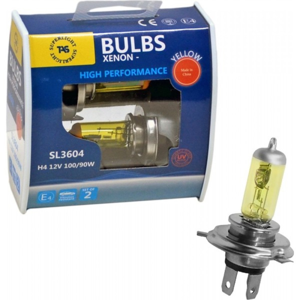 Superlight 12V H4 Ampul Halogen Sarı 100/90W 5000K 2 Li SL3604 Oto Boyaları Fiyatı