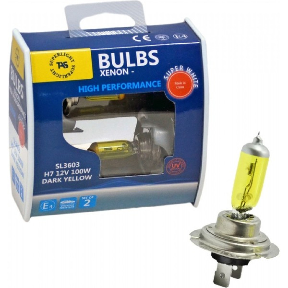 Superlight 12V H7 Ampul Halogen Sarı 100W 5000K 2 Li SL3603 Oto Boyaları Fiyatı