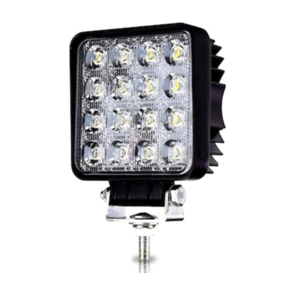 Superlight 16 LED Kare (1 Adet) Iş Makinesi Çalışma Lambası Off Road Farı Kalın Kasalı Ledli Lambalar Fiyatı