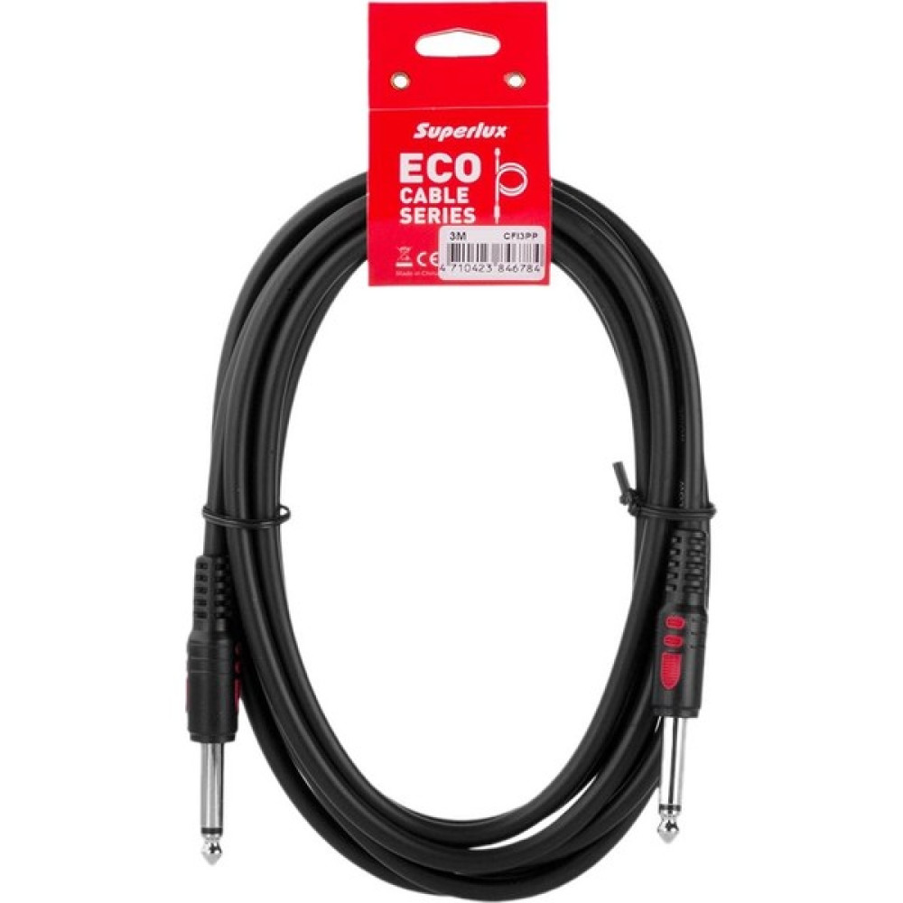 Superlux CFI 3PP 3 mt Jack-Jack Mono Kablo - 3000 cm - Siyah Stüdyo ve Sahne Ekipmanları Fiyatı