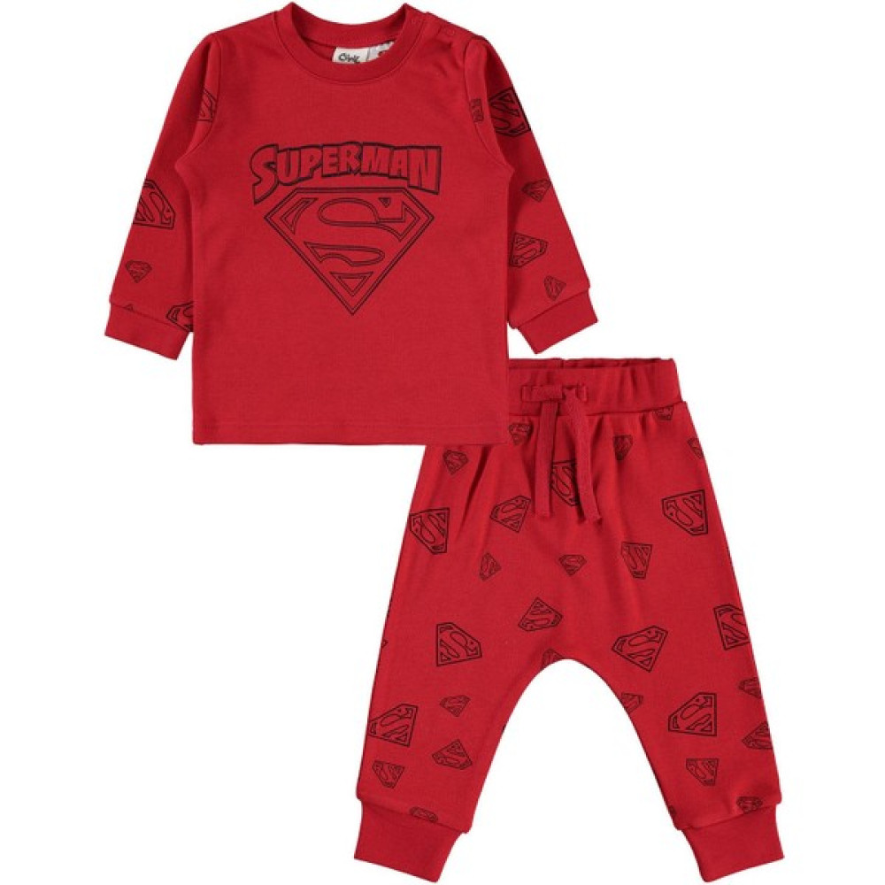 Superman Erkek Bebek Takım 6-18 Ay Kırmızı Bebek Giysi Takım Fiyatı