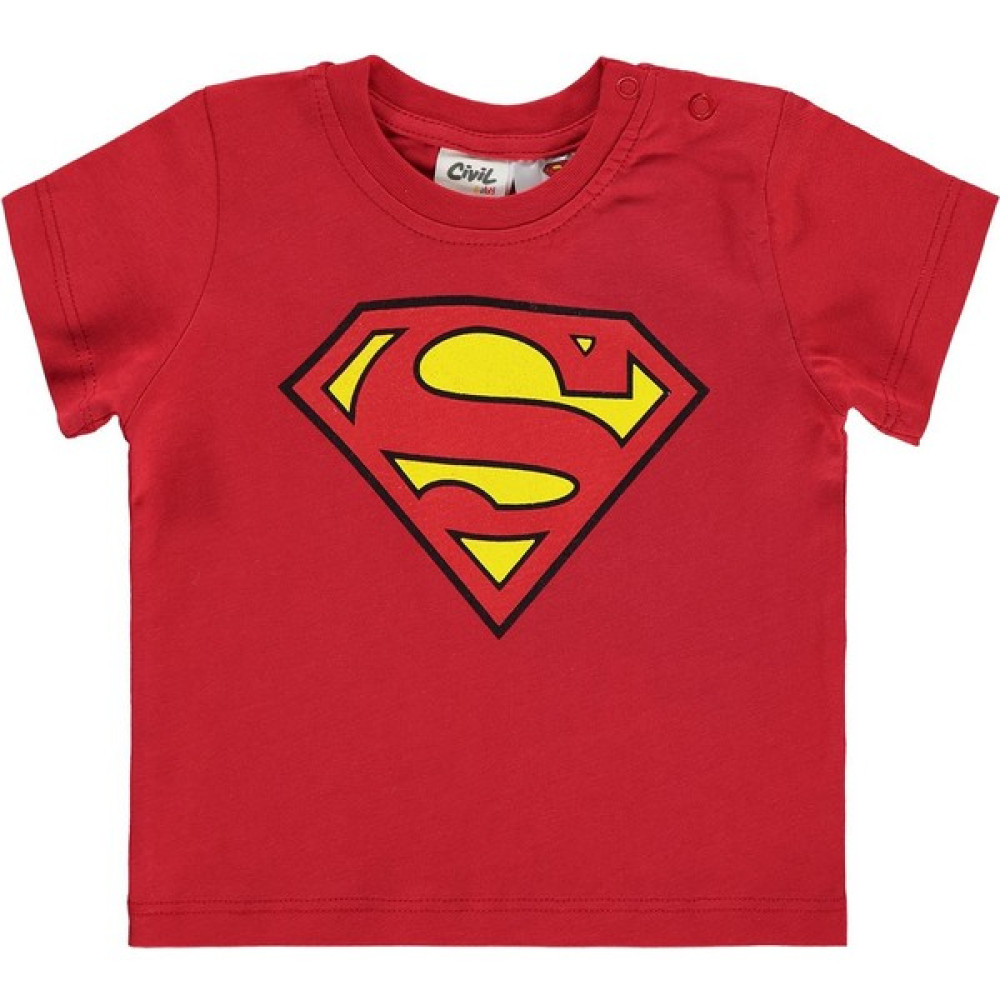 Süperman Erkek Bebek Tişört 6-18 Ay Kırmızı Bebek T-shirt Fiyatı