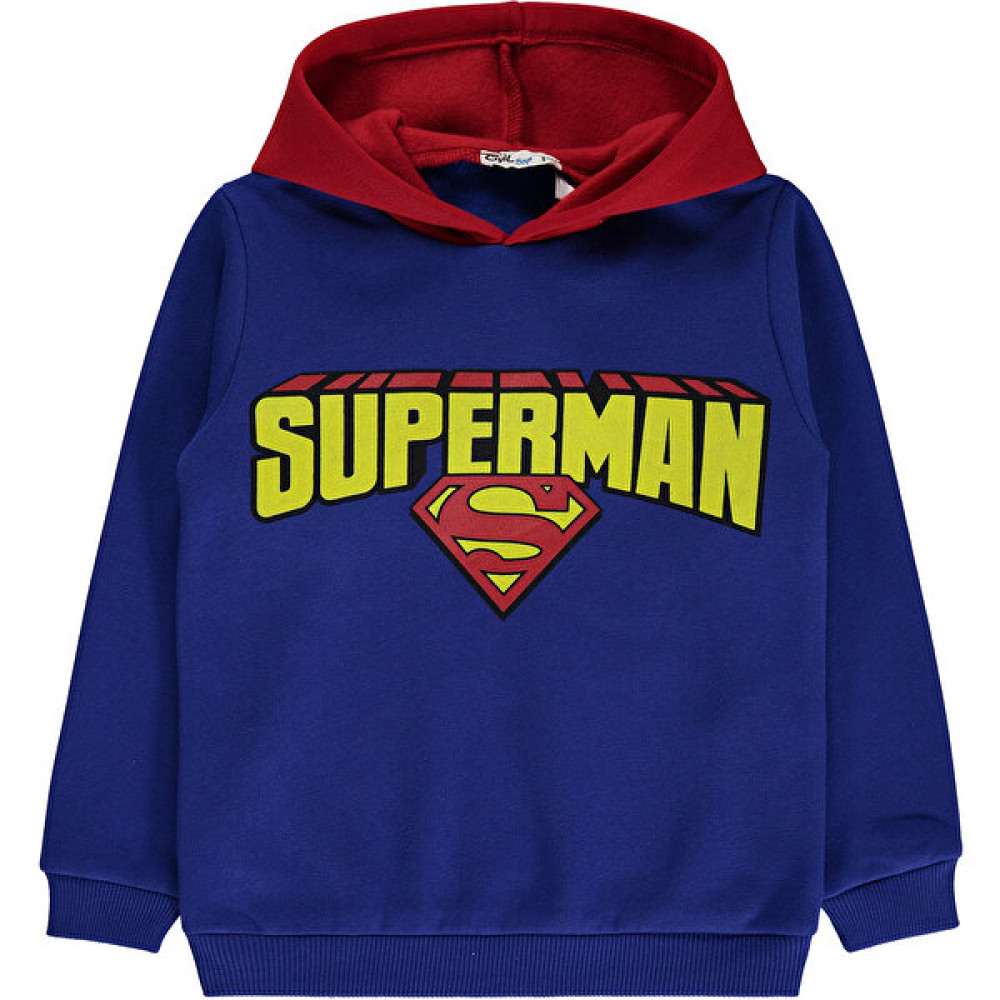 Superman Erkek Çocuk Kapüşonlu Sweatshirt 10-13 Yaş Saks Mavisi Erkek Çocuk Sweatshirt Fiyatı