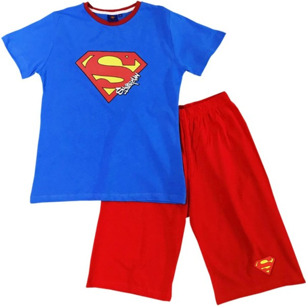 Superman Erkek Çocuk Lisanslı Mavi Kırmızı Tişört & Şortlu Takım Erkek Çocuk Giyim Takımı Fiyatı
