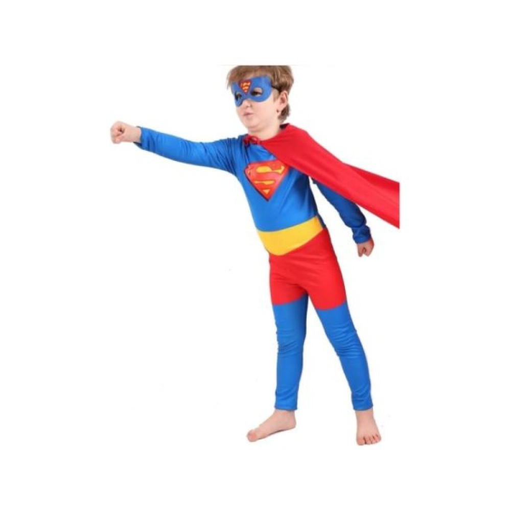Superman Erkek Çocuk Mavi Maskeli Pelerinli Basic Kostüm - 9 - 10 Yaş Oyuncak Fiyatı