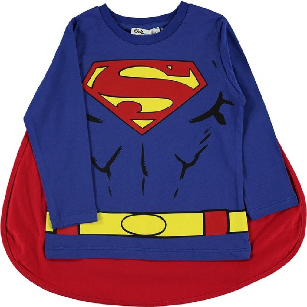 Superman Erkek Çocuk Pelerinli Sweatshirt 2-5 Yaş Saks Mavisi Erkek Çocuk Sweatshirt Fiyatı