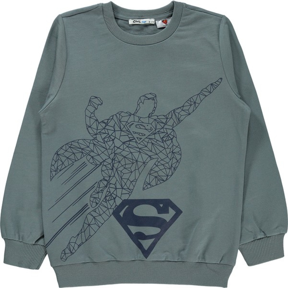 Superman Erkek Çocuk Sweatshirt 10-13 Yaş Gri Erkek Çocuk Sweatshirt Fiyatı