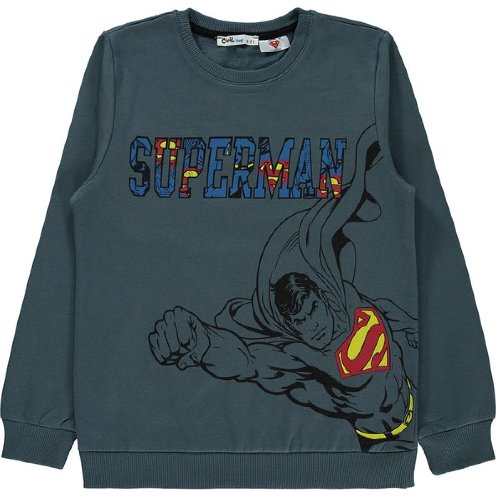 Superman Erkek Çocuk Sweatshirt 6-9 Yaş Antrasit Erkek Çocuk Sweatshirt Fiyatı