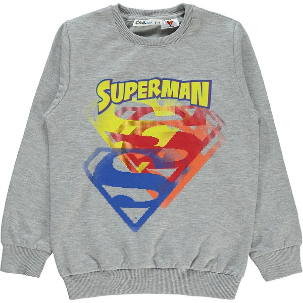 Superman Erkek Çocuk Sweatshirt 6-9 Yaş Grimelanj Erkek Çocuk Sweatshirt Fiyatı