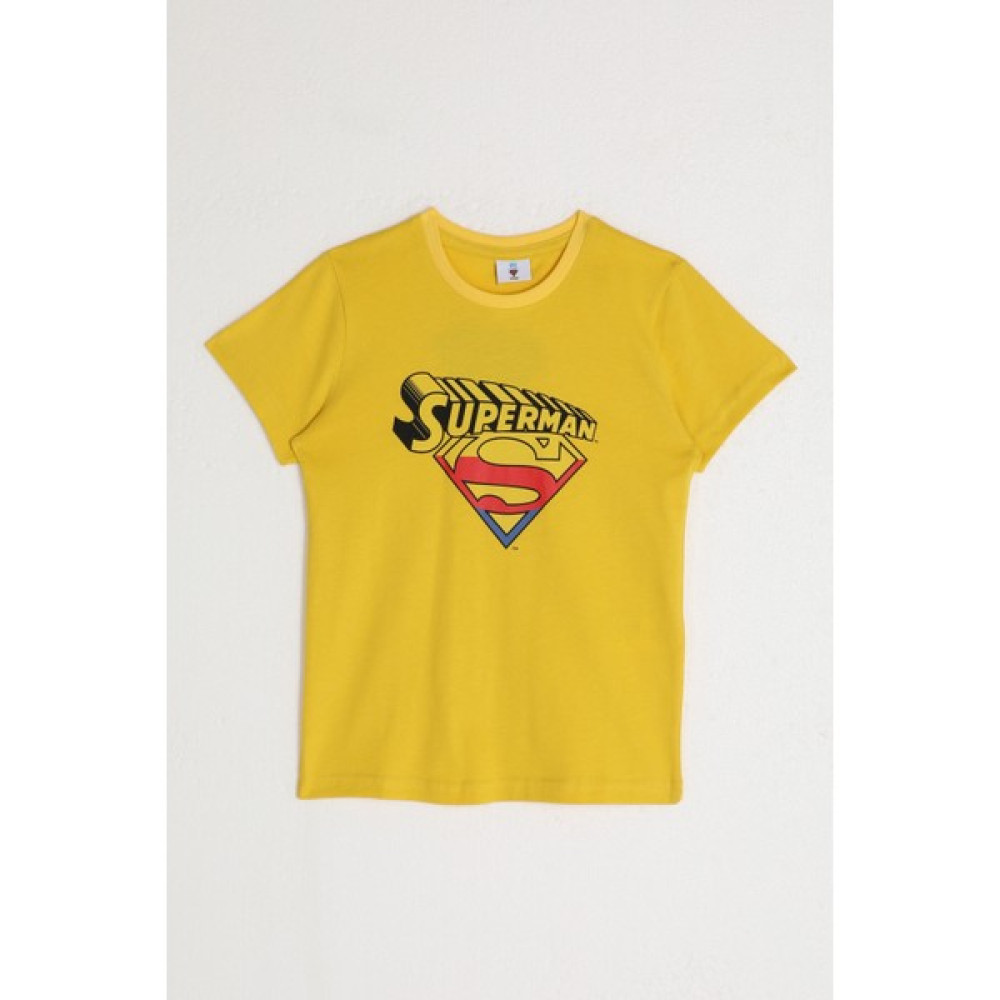 Superman Erkek Çocuk T-Shırt Açık Sarı Erkek Çocuk T-shirt Fiyatı
