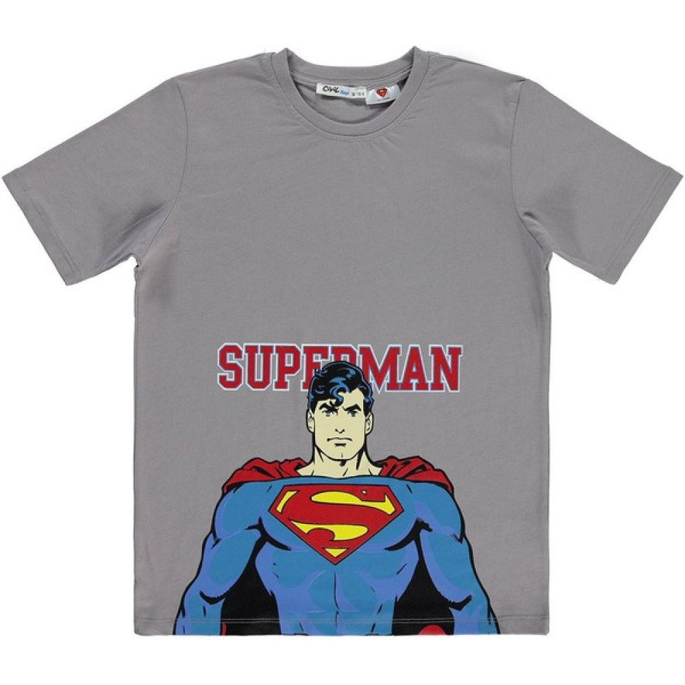 Superman Erkek Çocuk Tişört 10-13 Yaş Gri Erkek Çocuk T-shirt Fiyatı