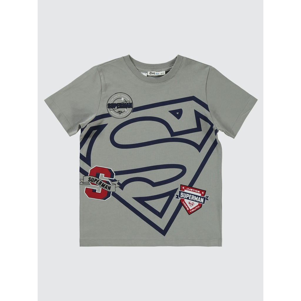 Süperman Erkek Çocuk Tişört 10-13 Yaş Gri Erkek Çocuk T-shirt Fiyatı