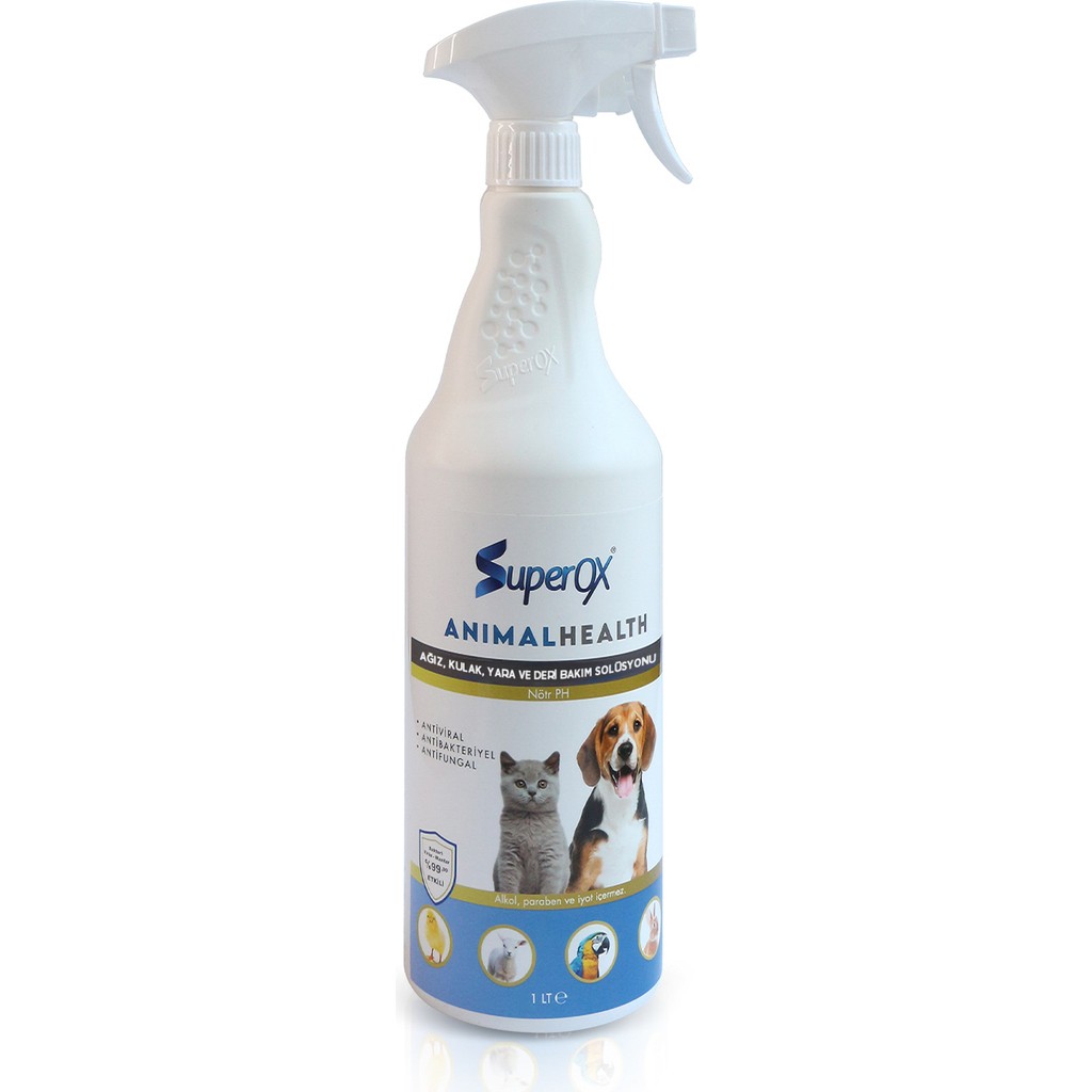 Superox Doğal ve Alkolsüz Ağız Kulak Yara ve Deri Bakım Solüsyonu Hayvan Sağlığı, Hipokloröz Içeren Dezenfektan 1 Lt Diğer Fiyatı