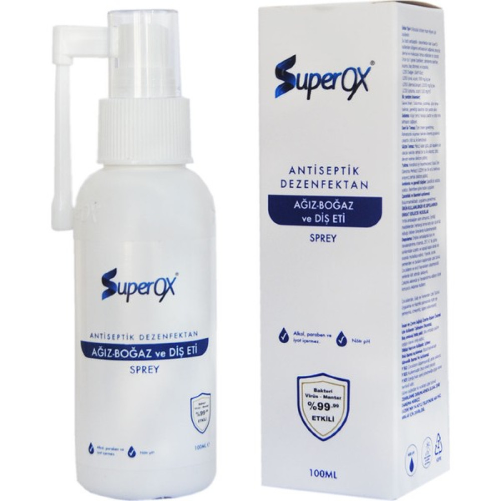 Superox Hipokloröz Hocl Ağız Boğaz Dişeti Dezenfektanı Sprey 100 Ml Ağız Gargara ve Spreyi Fiyatı