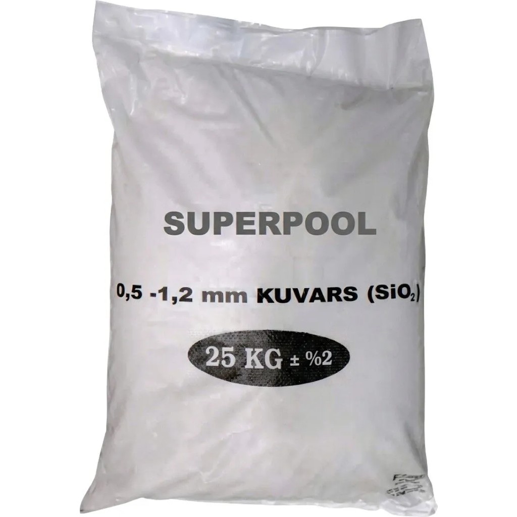 Superpool Filtre Temizle 0,5-0,1 Kuvars Kumu -25KG Diğer Fiyatı