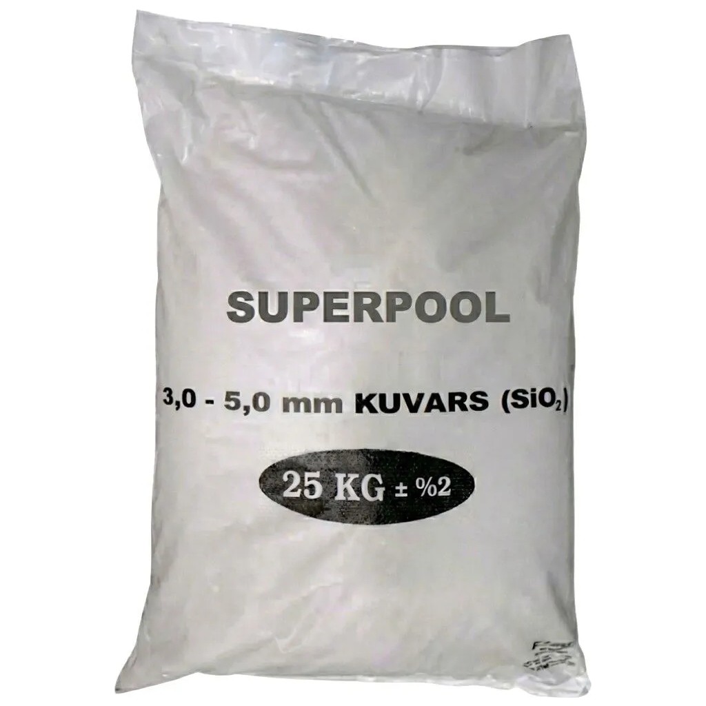 Superpool Havuz Filtre Temizleyici 3,0-5,0 mm Kuvars Kumu 25KG Diğer Fiyatı