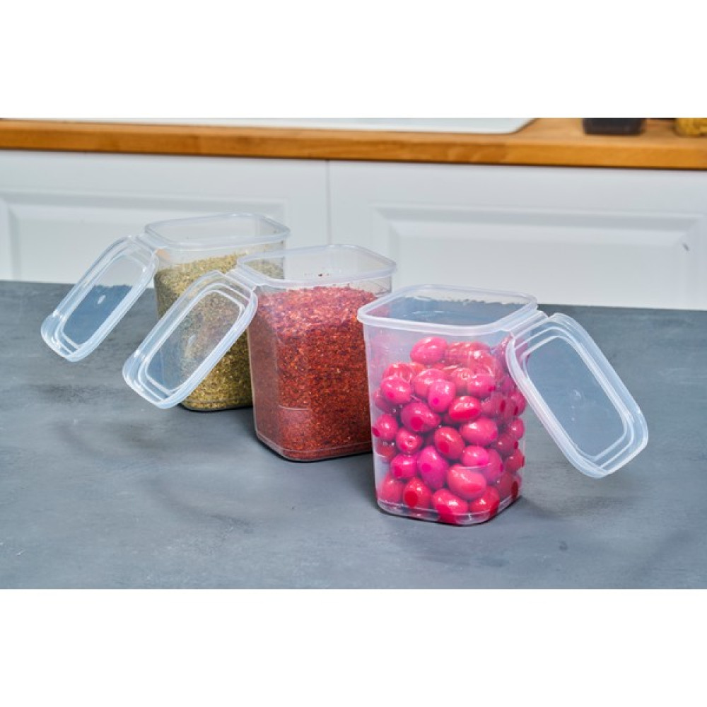 SUPERPUP 6'Lı Kendinden Kendinden Kapaklı Kare Saklama Kabı, Erzak, Baharat 1,15 Litre - 1,2 lt Oto Boyaları Fiyatı