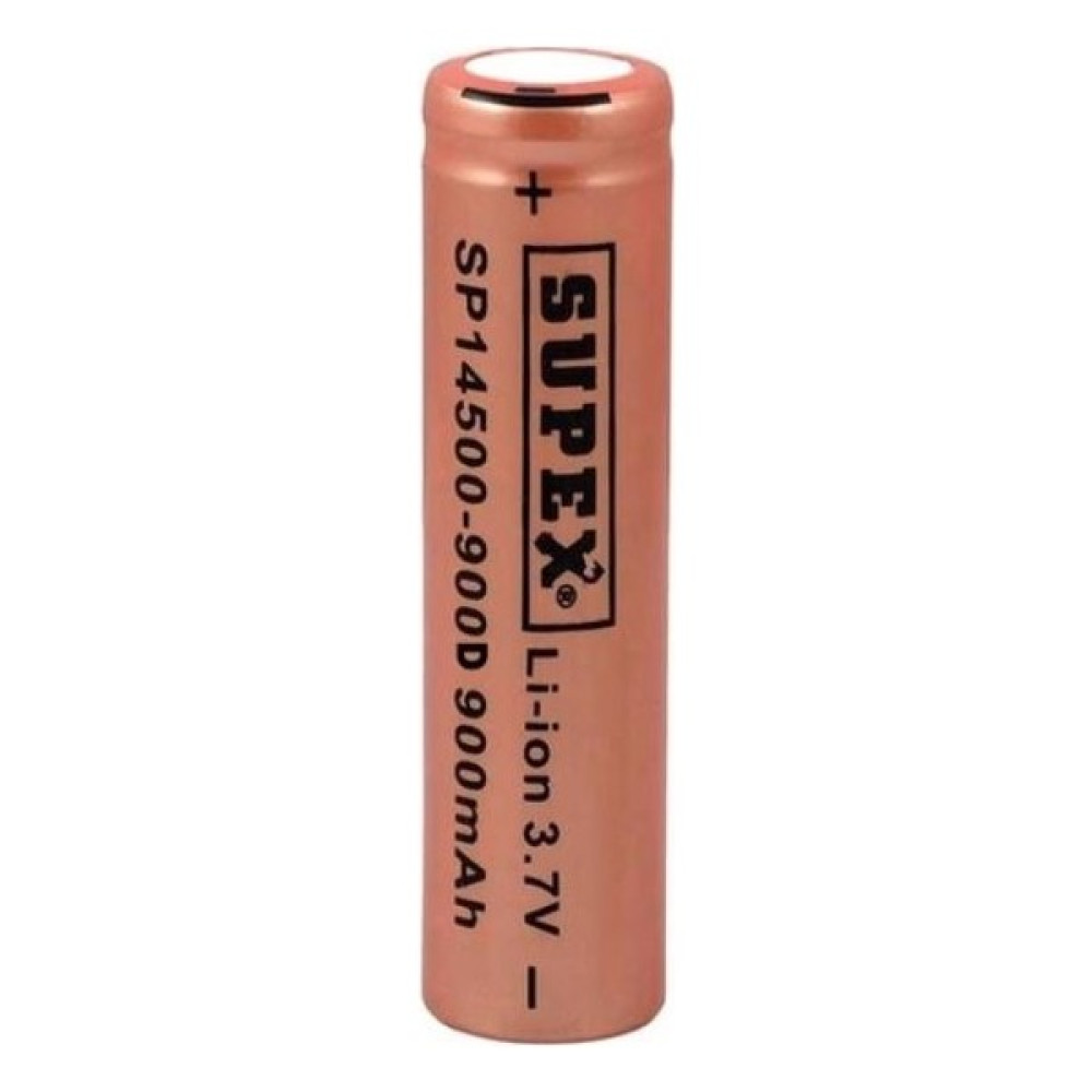Supex 14500-900D Lityum Ion 3.7V 900MAH Şarj Edilebilir Düz Kafa Başlıksız Pil (4353) Diğer Fiyatı