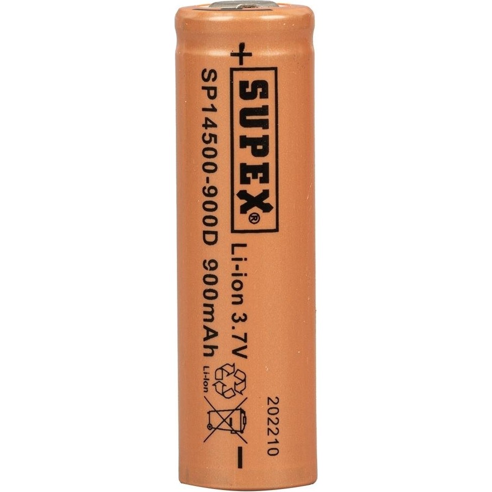 Supex 14500-900D Lityum Ion 3.7VOLT 900MAH Şarj Edilebilir Başlıksız Pil - Gri - Siyah Diğer Fiyatı