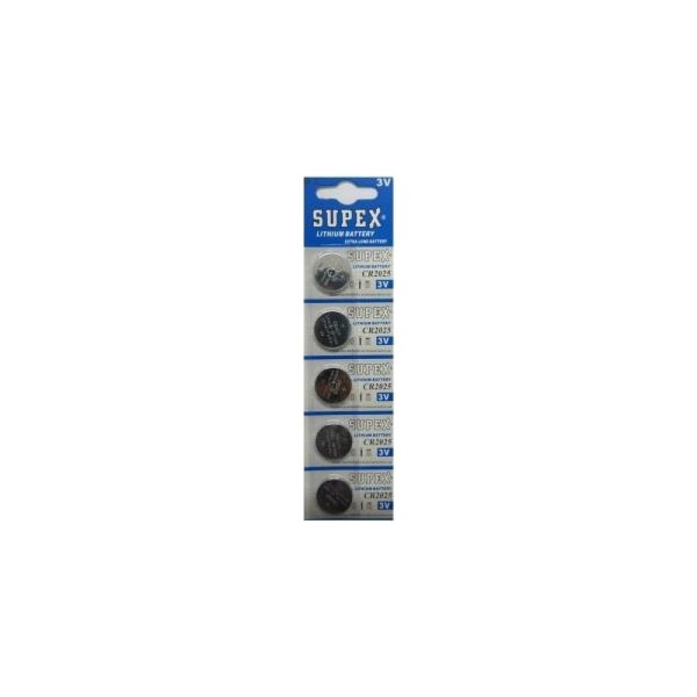 Supex CR2025 3V Lityum Blister Pil 5'li Normal & Şarj Edilebilir Piller Fiyatı