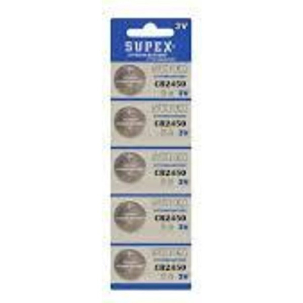 Supex CR2450-C5 3V Lityum Düğme Pil 5'li Paket - 5' li Normal & Şarj Edilebilir Piller Fiyatı