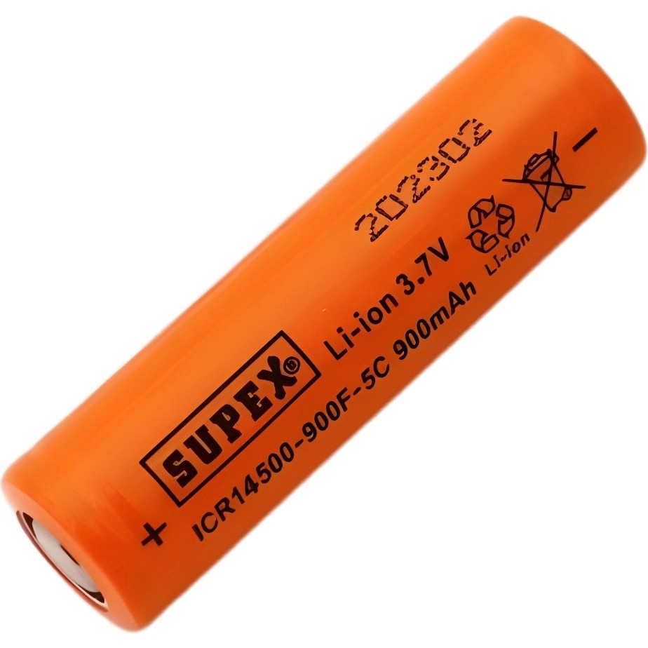 SUPEX ICR14500 3.7V 900MAH Li-Ion Şarjlı Pil 5c Deşarj Akımı (Başsız) Normal & Şarj Edilebilir Piller Fiyatı